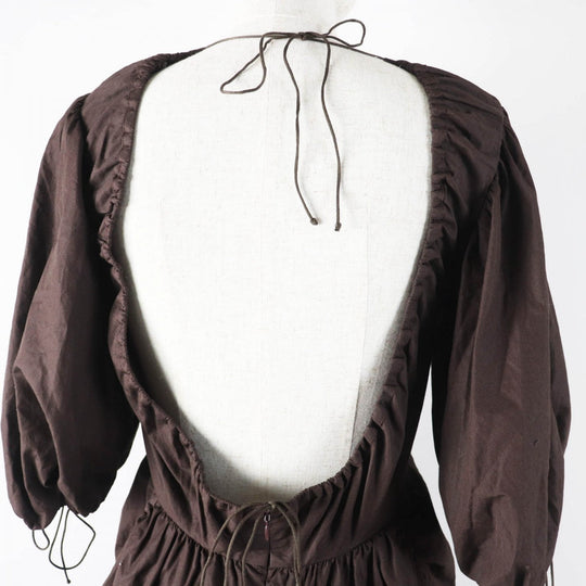 CECILIE BAHNSEN one piece 1577-343-8672 Main: 100% cotton Dark brown Women 6 Used Authentic