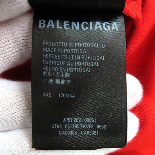 BALENCIAGA Short sleeve T-shirt 651795 Main: 100% cotton Red PS5 PlayStation 5 mens XXS Used Authentic