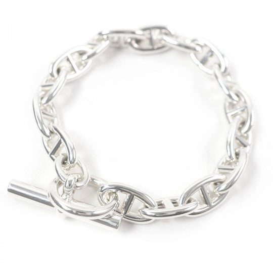 HERMES bracelet Main�FAG925 Silver Chene DunkleGM mens Used Authentic