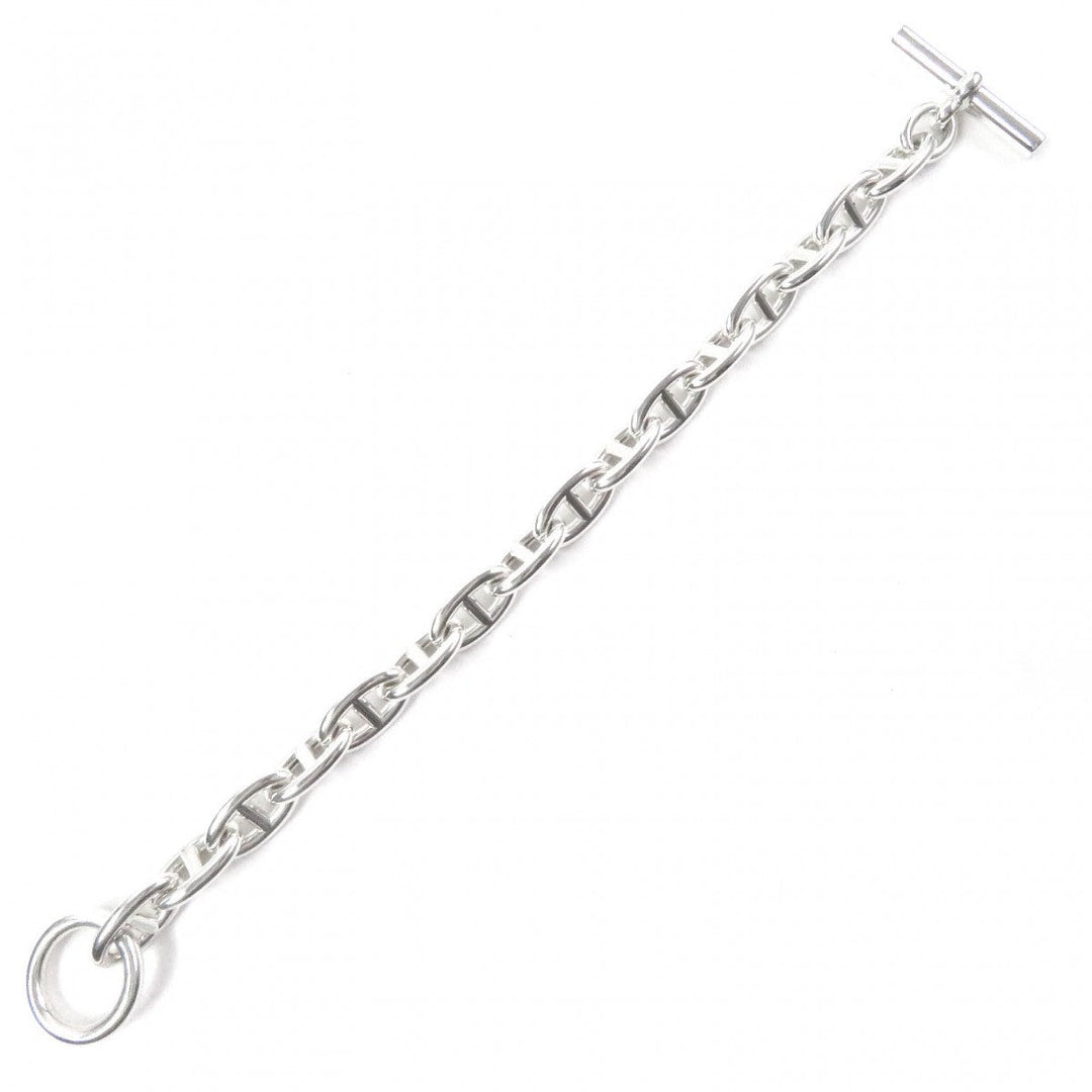 HERMES bracelet Main�FAG925 Silver Chene DunkleGM mens Used Authentic