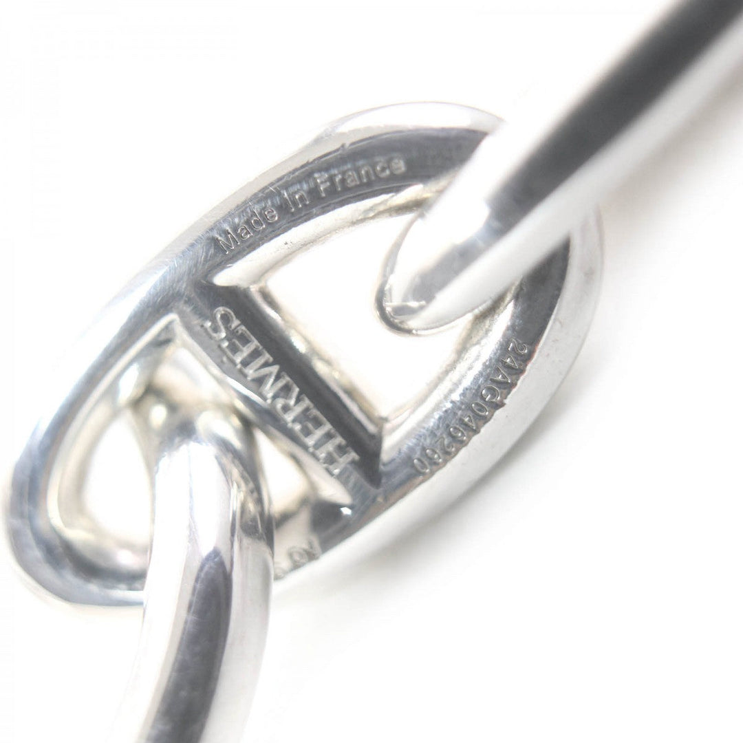 HERMES bracelet Main�FAG925 Silver Chene DunkleGM mens Used Authentic