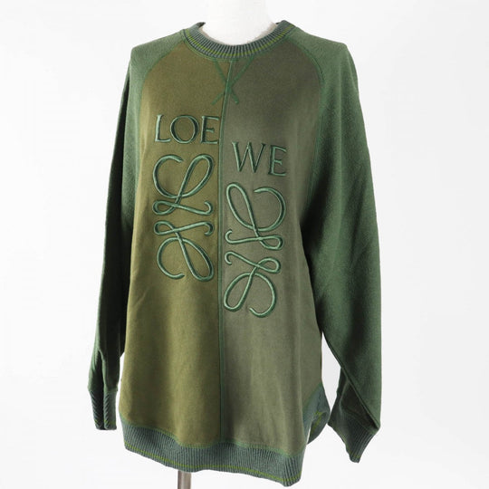 LOEWE sweat S540Y24J01 Main: 100% cotton, part: 100% wool, part: 100% rayon khaki Women S Used Authentic