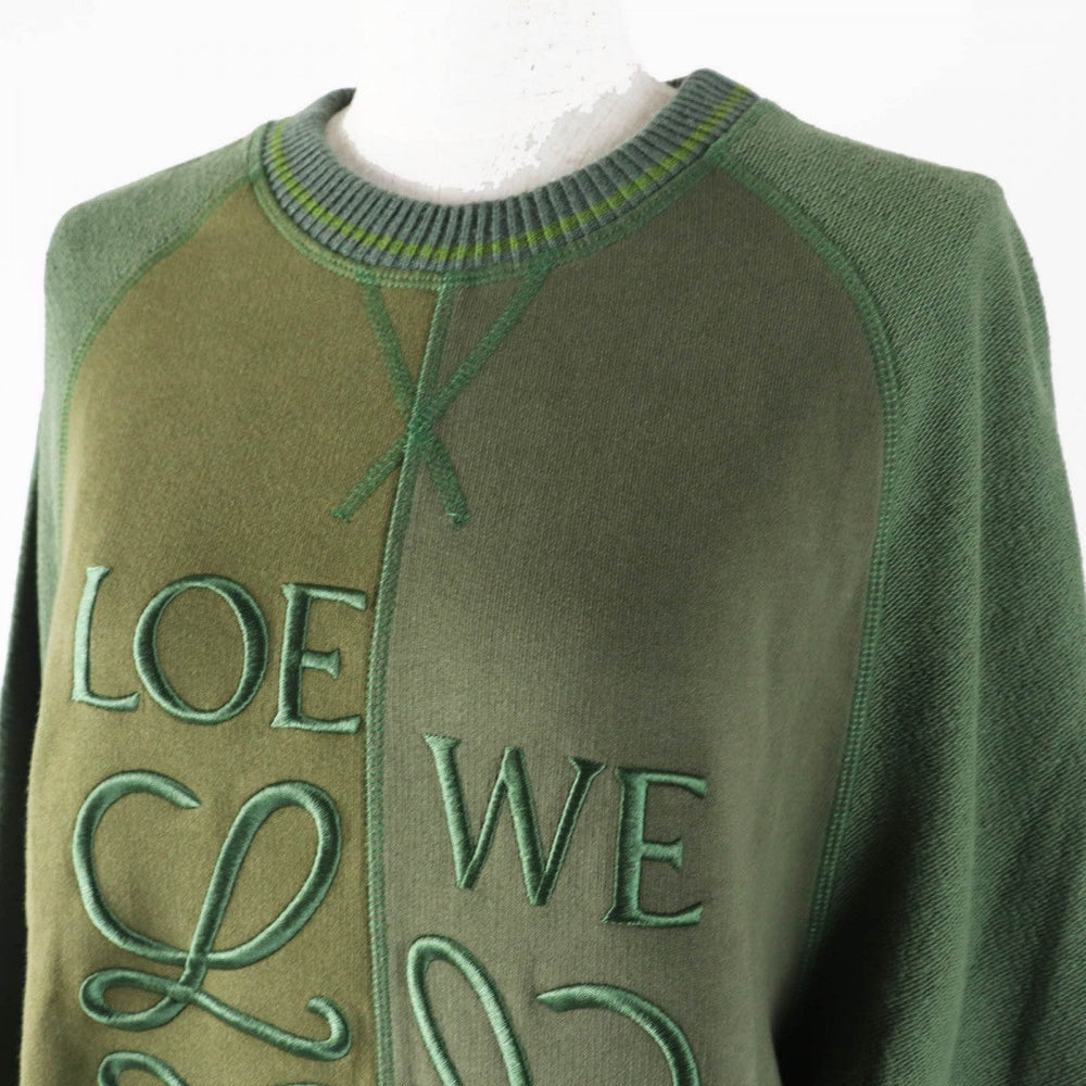 LOEWE sweat S540Y24J01 Main: 100% cotton, part: 100% wool, part: 100% rayon khaki Women S Used Authentic