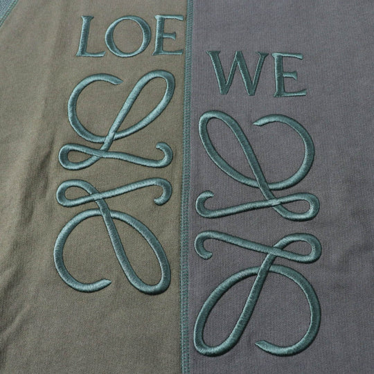 LOEWE sweat S540Y24J01 Main: 100% cotton, part: 100% wool, part: 100% rayon khaki Women S Used Authentic