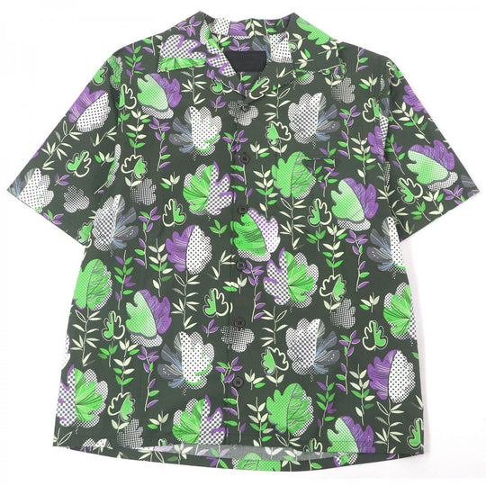 PRADA Short sleeve shirt UCS339 Main: 100% cotton Dark green mens S Used Authentic