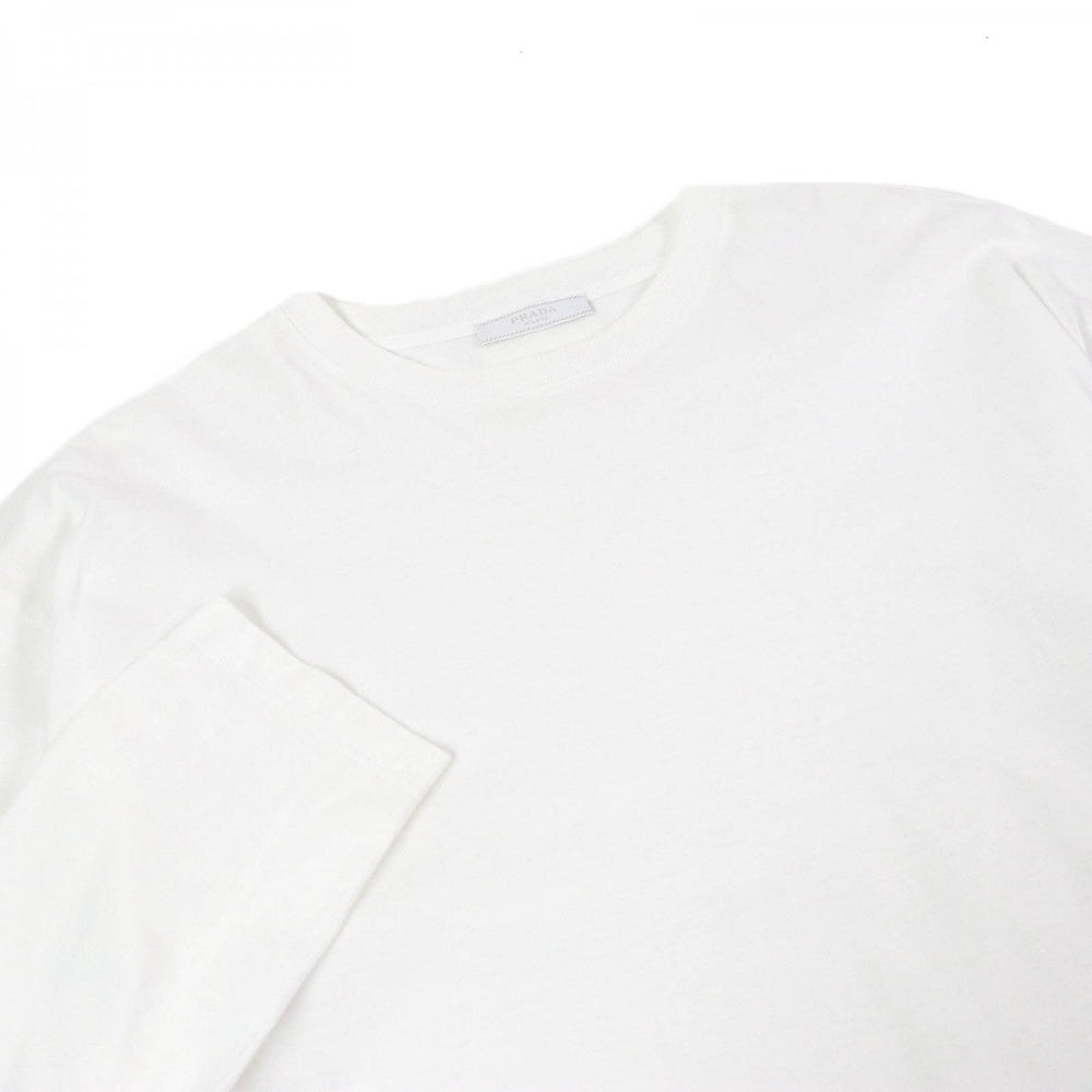 PRADA Long-sleeved T-shirt UJL444 Main: 100% cotton white mens M Used Authentic