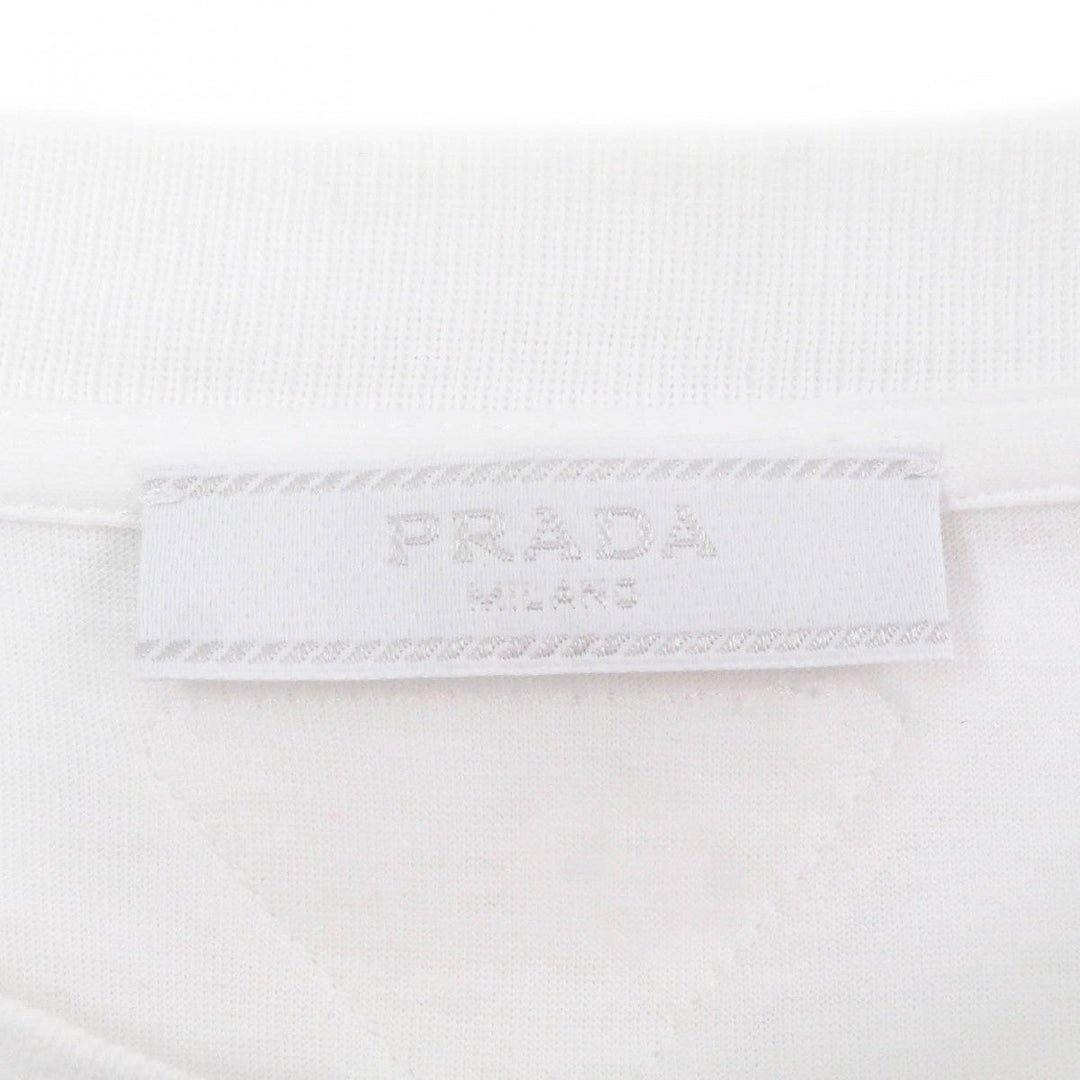 PRADA Long-sleeved T-shirt UJL444 Main: 100% cotton white mens M Used Authentic