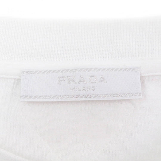 PRADA Long-sleeved T-shirt UJL444 Main: 100% cotton white mens M Used Authentic
