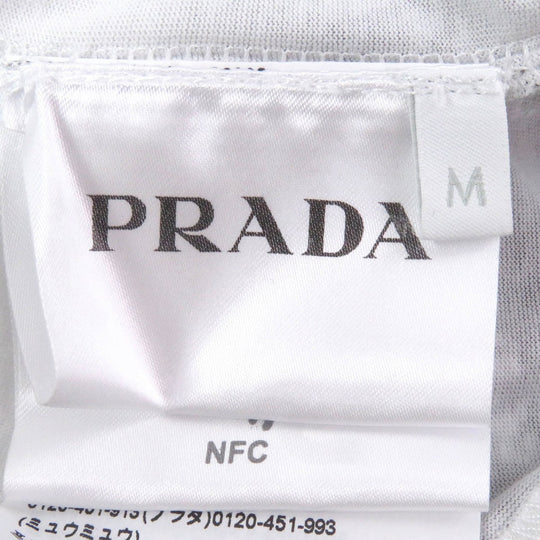 PRADA Long-sleeved T-shirt UJL444 Main: 100% cotton white mens M Used Authentic