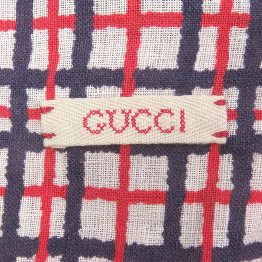 GUCCI Short sleeve shirt 742706 Main: 100% linen, some parts: 100% polyester Red navy mens 48 Used Authentic