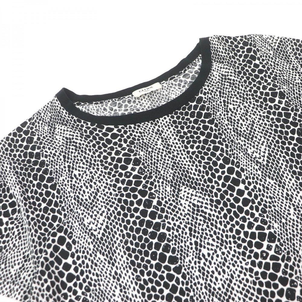 CELINE Short sleeve T-shirt 2X008378E Main: 100% cotton Black White mens S Used Authentic