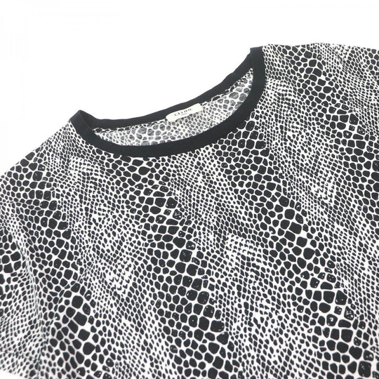 CELINE Short sleeve T-shirt 2X008378E Main: 100% cotton Black White mens S Used Authentic