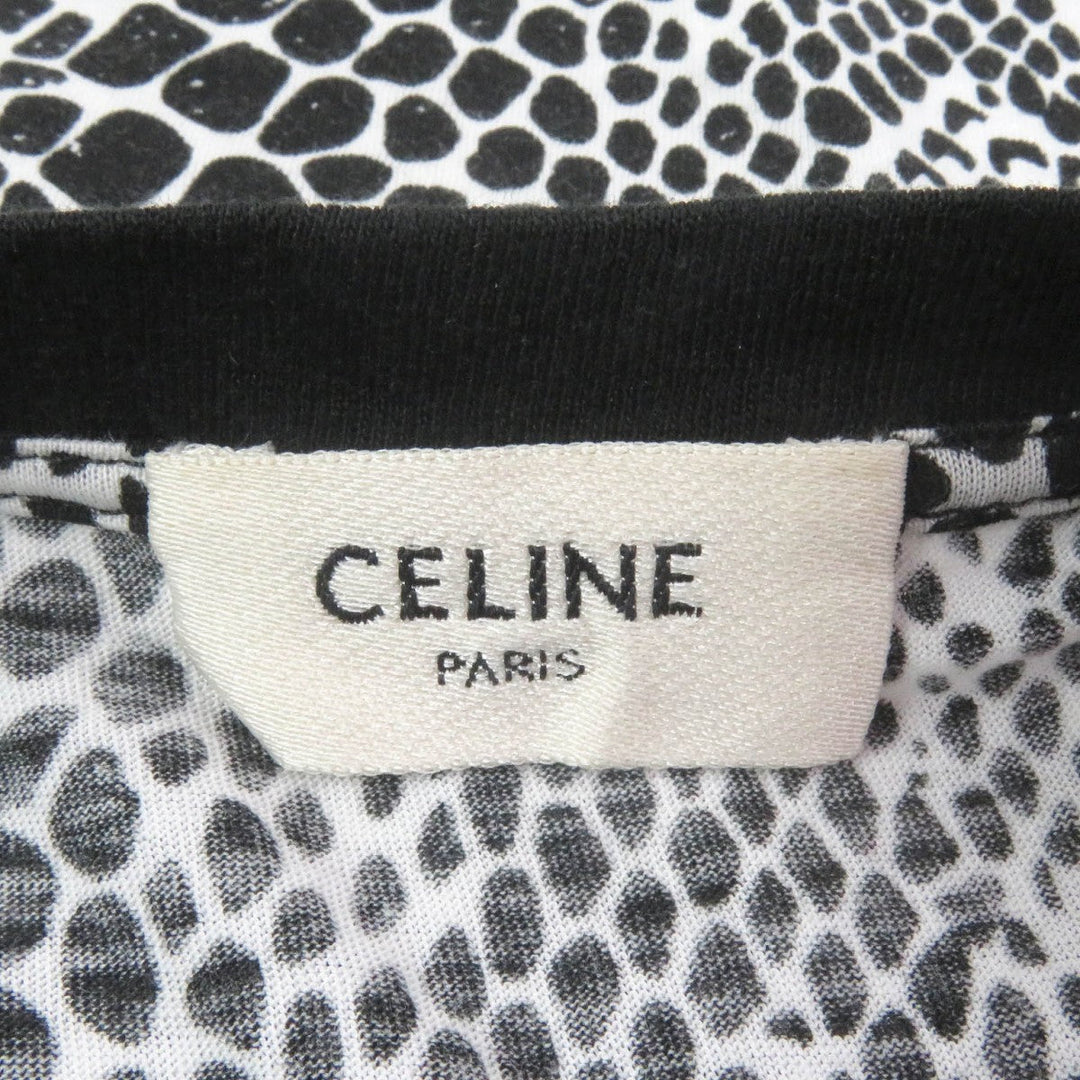 CELINE Short sleeve T-shirt 2X008378E Main: 100% cotton Black White mens S Used Authentic