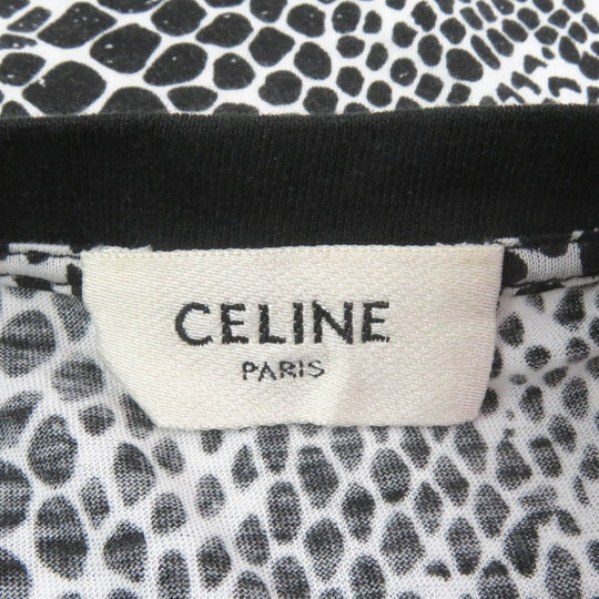 CELINE Short sleeve T-shirt 2X008378E Main: 100% cotton Black White mens S Used Authentic