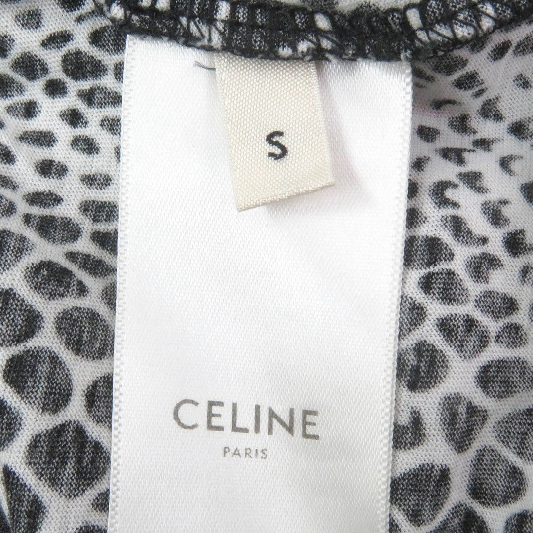 CELINE Short sleeve T-shirt 2X008378E Main: 100% cotton Black White mens S Used Authentic