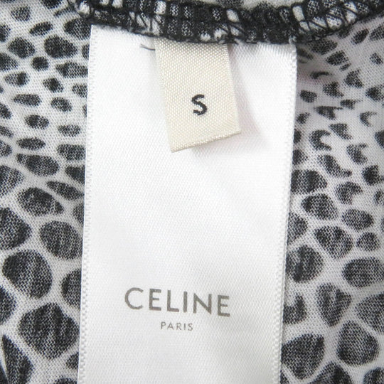 CELINE Short sleeve T-shirt 2X008378E Main: 100% cotton Black White mens S Used Authentic