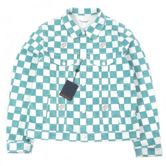 LOUIS VUITTON Denim Jacket Outer: 98% cotton, Outer: 2% polyurethane, Lining: 100% cotton Blue type mens 52 Used Authentic