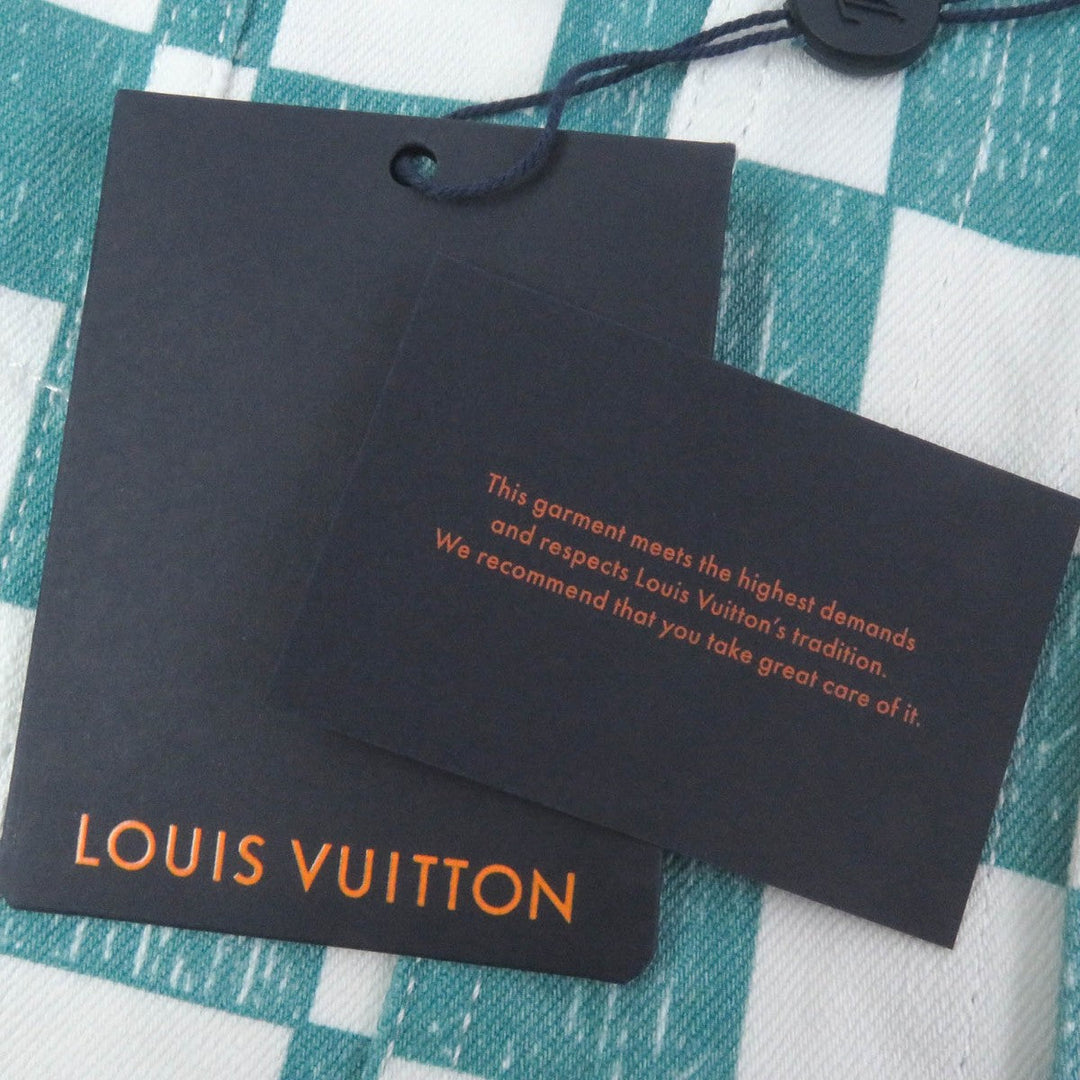 LOUIS VUITTON Denim Jacket Outer: 98% cotton, Outer: 2% polyurethane, Lining: 100% cotton Blue type mens 52 Used Authentic