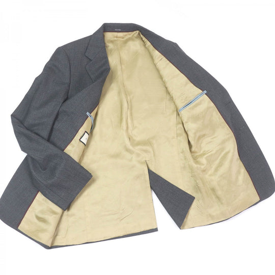 GUCCI tailored jacket 625378 Outer: 100% wool, Lining: 100% rayon, Sleeve lining: 100% cupra gray mens 50 Used Authentic