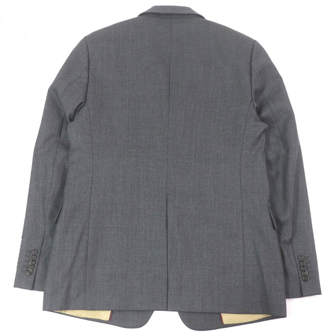 GUCCI tailored jacket 625378 Outer: 100% wool, Lining: 100% rayon, Sleeve lining: 100% cupra gray mens 50 Used Authentic