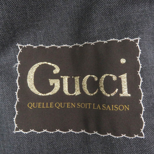 GUCCI tailored jacket 625378 Outer: 100% wool, Lining: 100% rayon, Sleeve lining: 100% cupra gray mens 50 Used Authentic