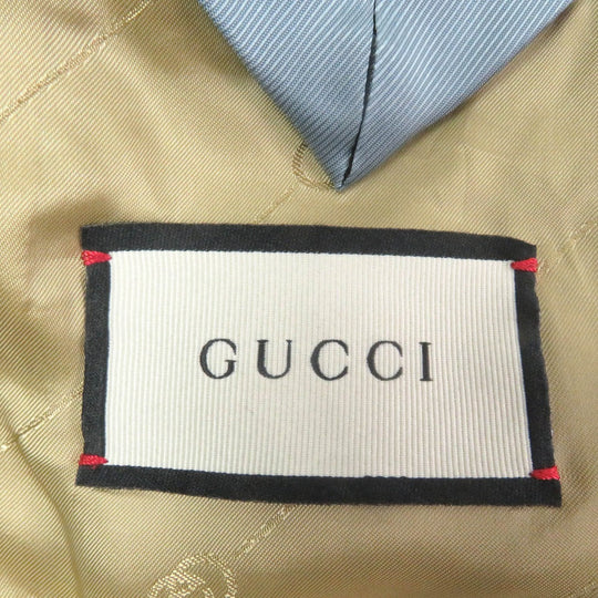 GUCCI tailored jacket 625378 Outer: 100% wool, Lining: 100% rayon, Sleeve lining: 100% cupra gray mens 50 Used Authentic