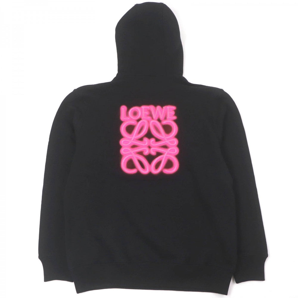 LOEWE Hoodie H526Y25X05 Main: 100% cotton, Part: 100% polyester black mens XXS Used Authentic