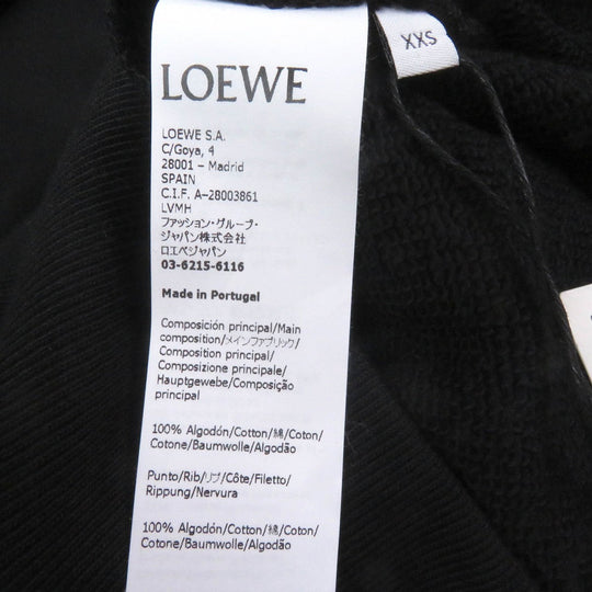 LOEWE Hoodie H526Y25X05 Main: 100% cotton, Part: 100% polyester black mens XXS Used Authentic