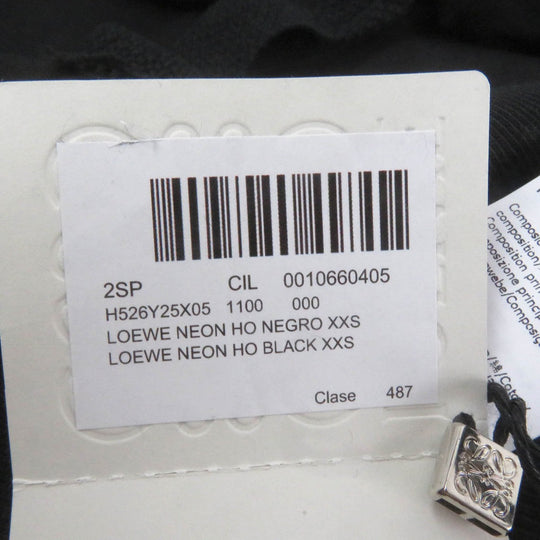 LOEWE Hoodie H526Y25X05 Main: 100% cotton, Part: 100% polyester black mens XXS Used Authentic