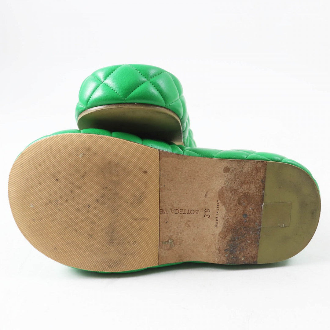 BOTTEGAVENETA Sandals Main: Leather green Women 36 Used Authentic