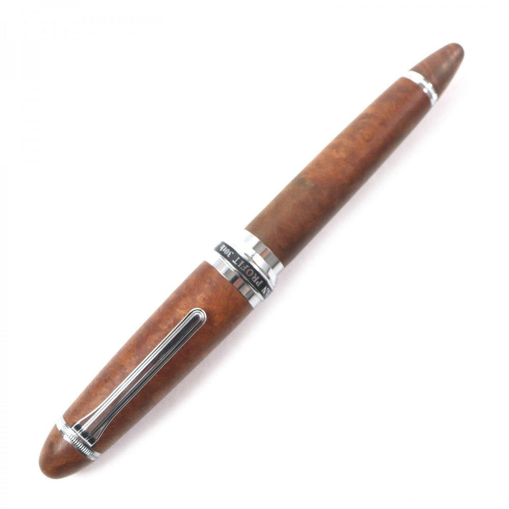 SAILOR fountain pen Nib: 21K Brown silver PROFIT Plot 30th Anniversary Briar mens Used Authentic