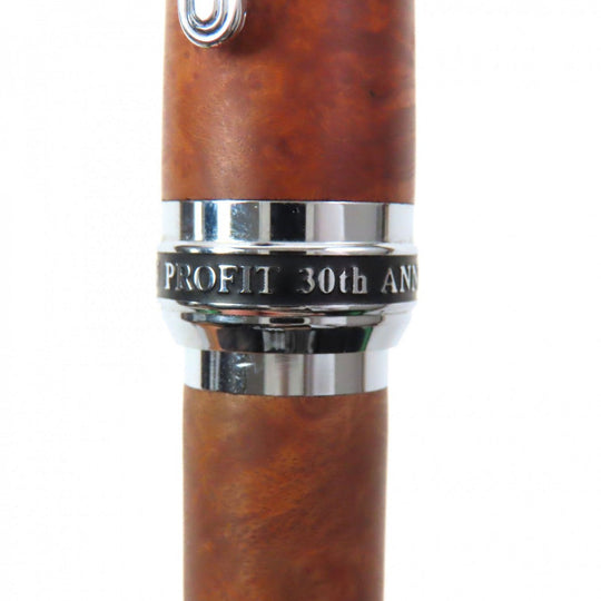 SAILOR fountain pen Nib: 21K Brown silver PROFIT Plot 30th Anniversary Briar mens Used Authentic