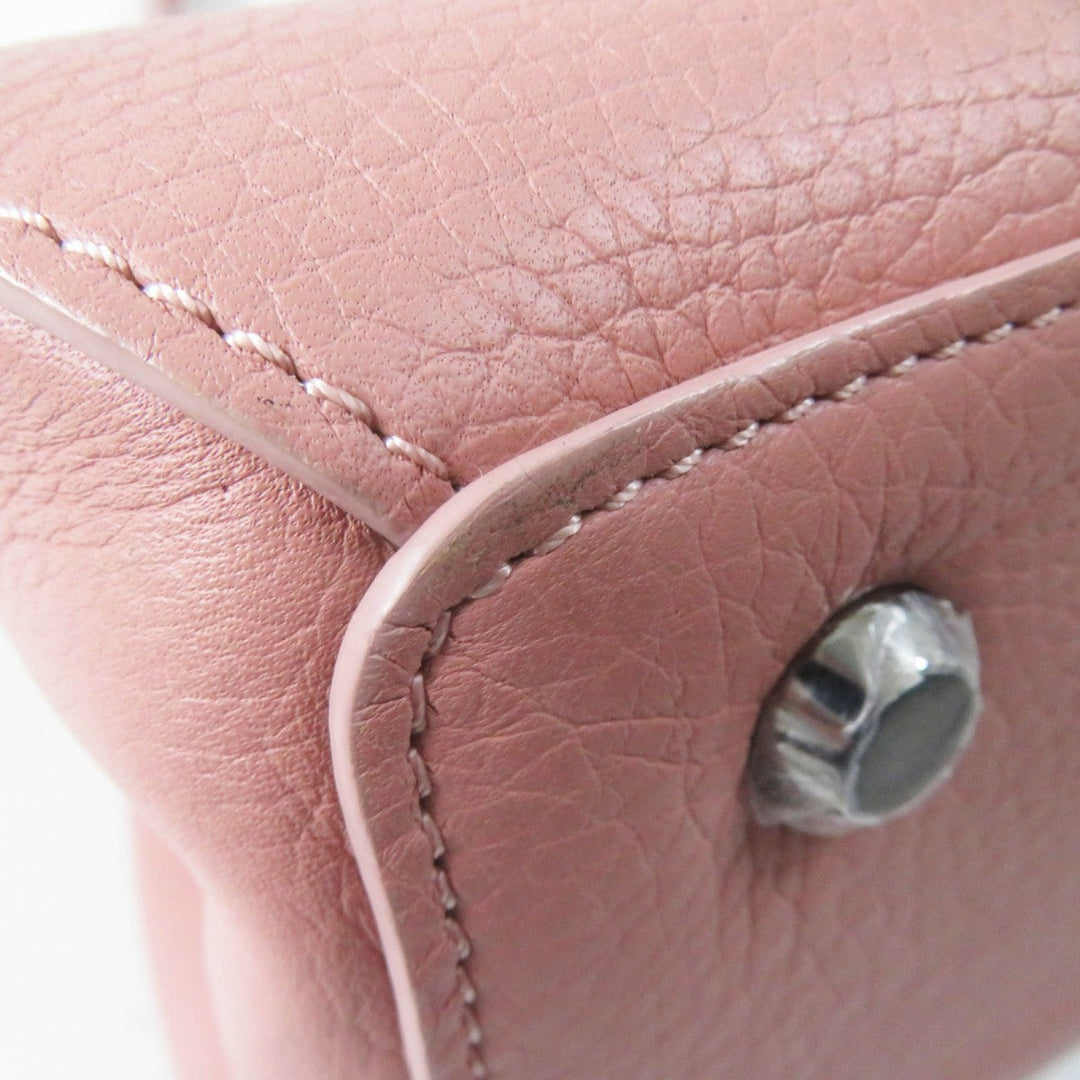 Longchamp Handbag 2077886258 Main: Leather Dusty Pink Madeleine Women Used Authentic