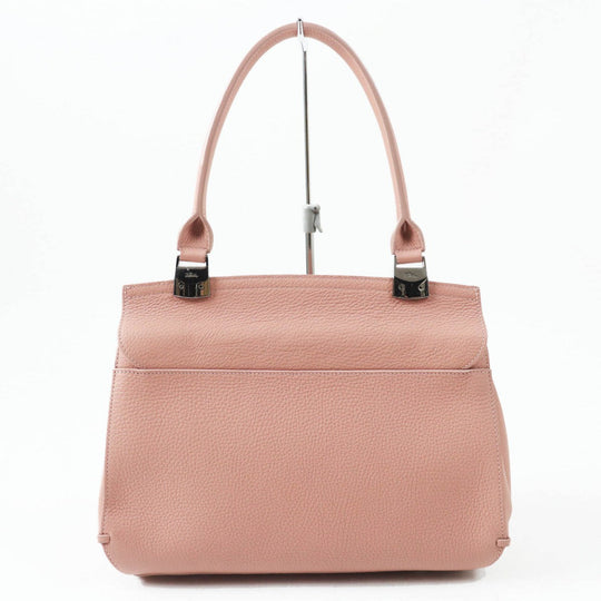 Longchamp Handbag 2077886258 Main: Leather Dusty Pink Madeleine Women Used Authentic