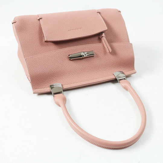 Longchamp Handbag 2077886258 Main: Leather Dusty Pink Madeleine Women Used Authentic