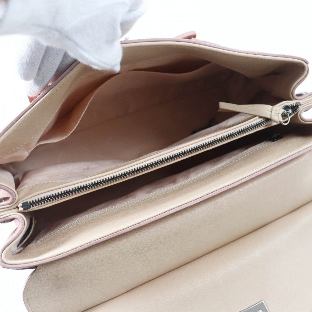 Longchamp Handbag 2077886258 Main: Leather Dusty Pink Madeleine Women Used Authentic