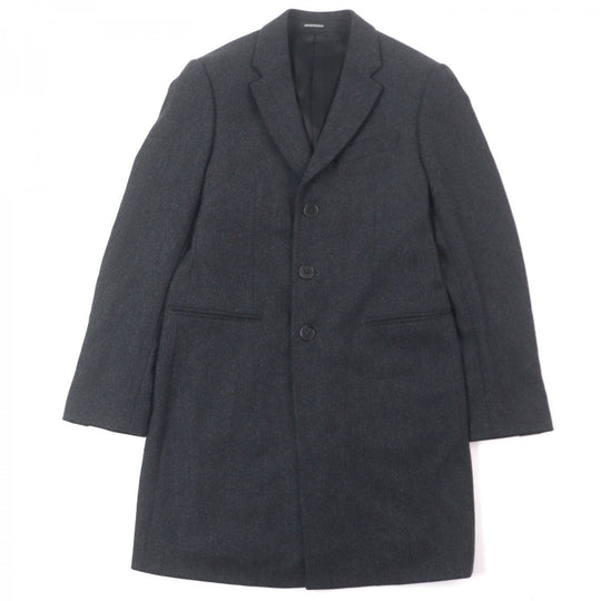 EMPORIO ARMANI Chester coat Outer: 100% wool, Lining: 100% cupra Dark gray T LINE mens 46 Used Authentic