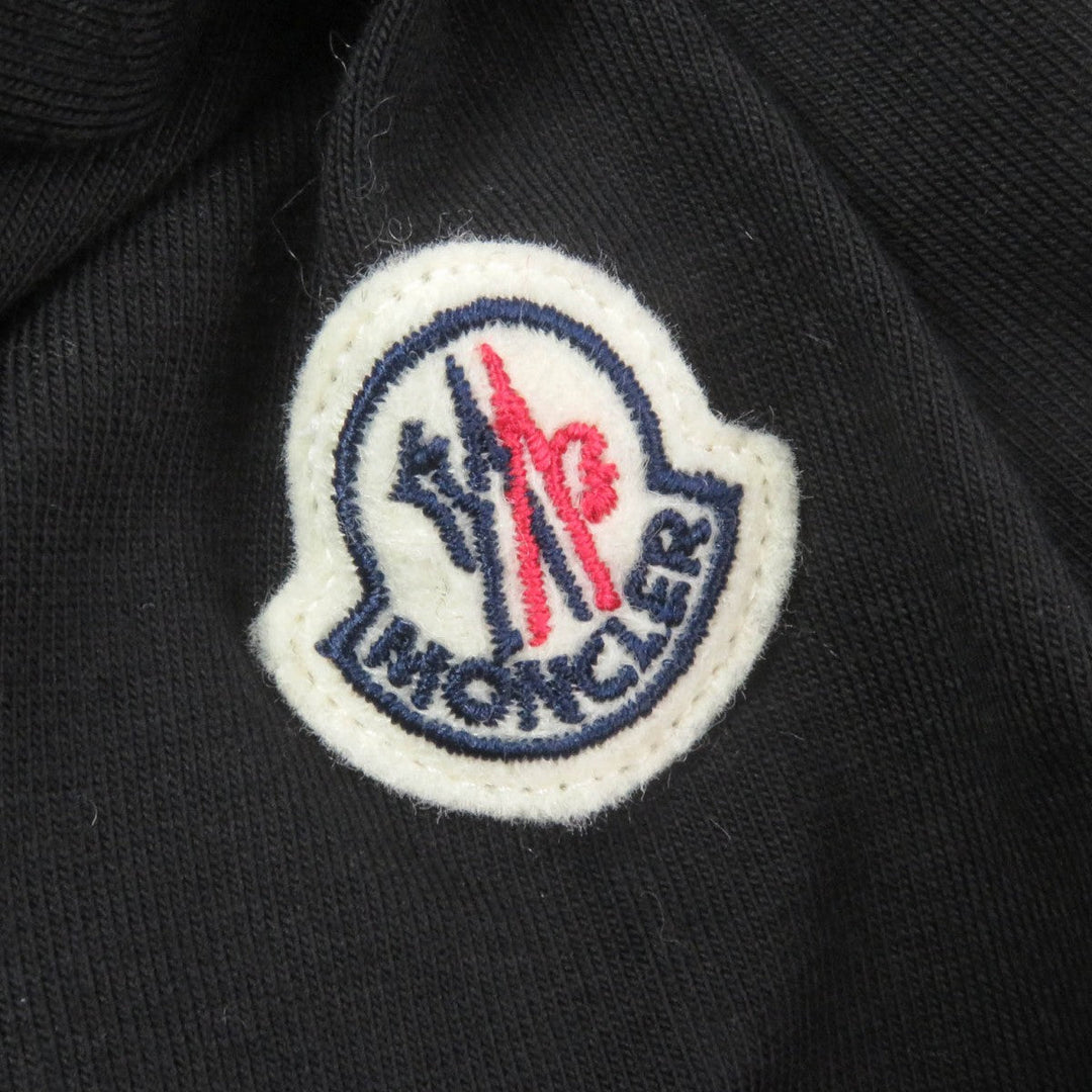 MONCLER Short sleeve T-shirt Main: 92% cotton, Main: 8% polyurethane, Part: 100% cotton black Stainless Steel TSHIRT mens S Used Authentic
