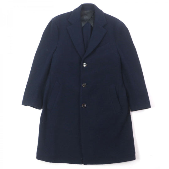 LARDINI Chester coat Outer: 100% wool, Lining: 70% acetate, Lining: 30% cupra Navy mens Used Authentic