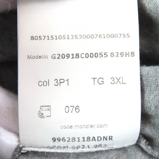 MONCLER Short sleeve T-shirt G20918C00055 Main: 100% cotton, Part: 100% cotton gray mens Used Authentic