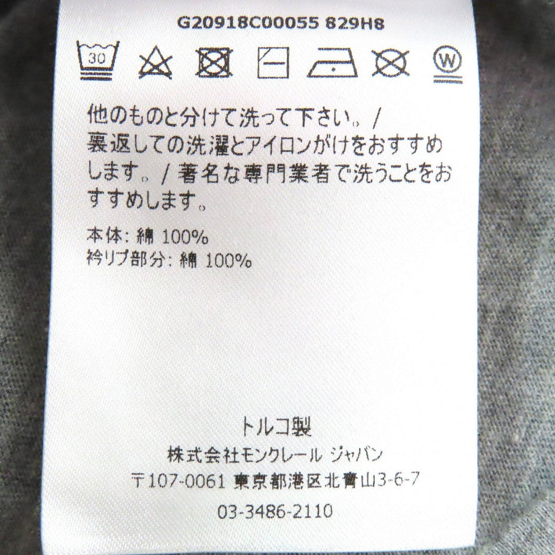 MONCLER Short sleeve T-shirt G20918C00055 Main: 100% cotton, Part: 100% cotton gray mens Used Authentic
