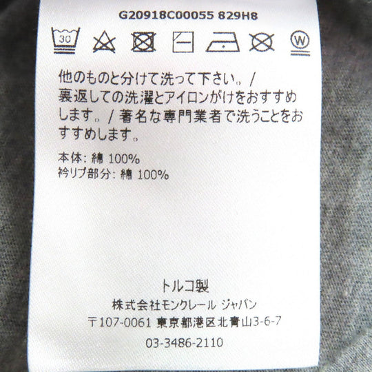 MONCLER Short sleeve T-shirt G20918C00055 Main: 100% cotton, Part: 100% cotton gray mens Used Authentic