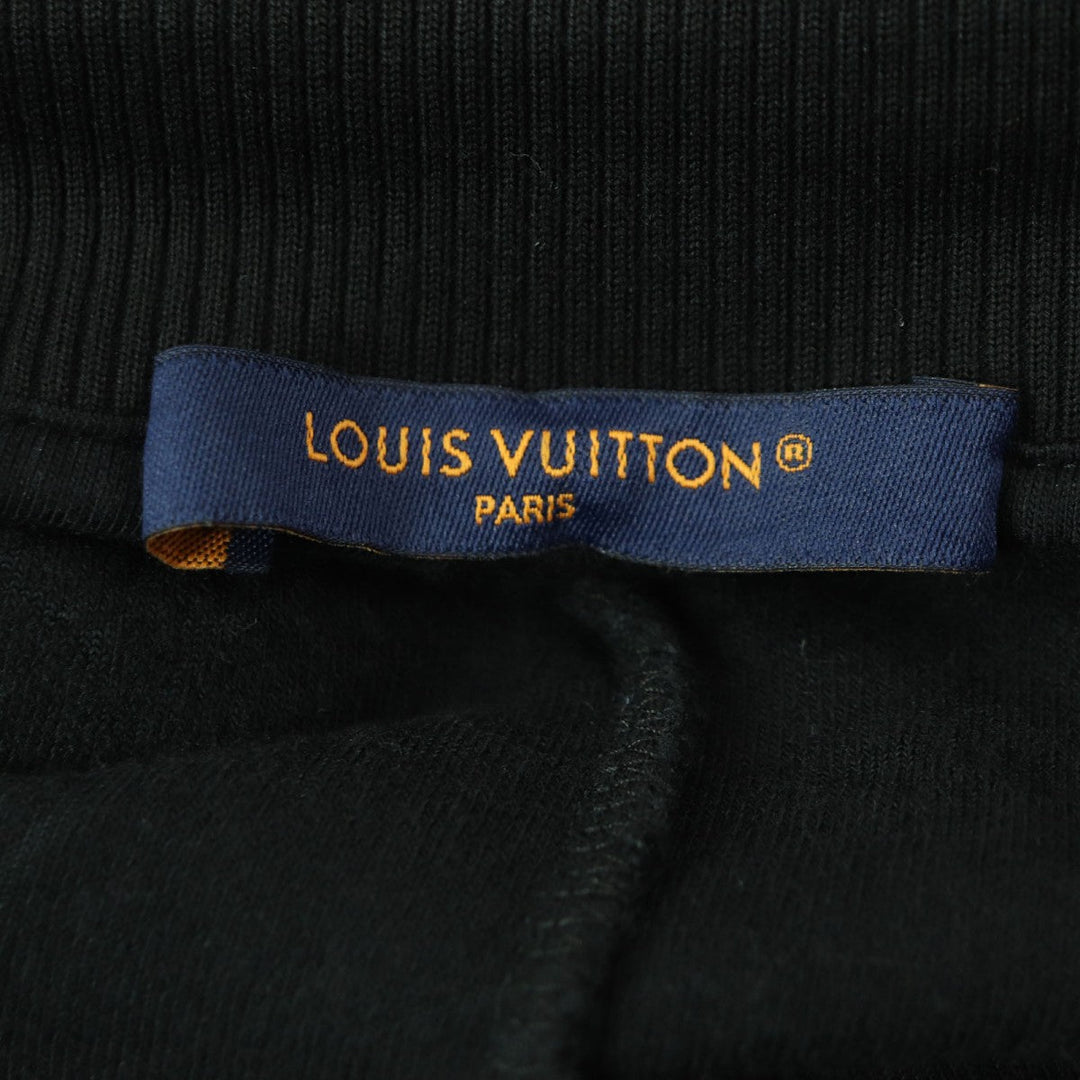 LOUIS VUITTON Shorts Main: 83% cotton, Main: 17% nylon black Monogram French Terry Shorts mens S Used Authentic