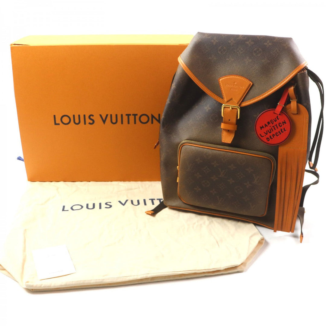 LOUIS VUITTON Backpack M11540 Main: Monogram Dust Canvas, Part: Leather Monogram Brown Monogram Dust Montsouris Backpack mens Used Authentic