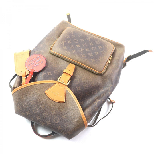 LOUIS VUITTON Backpack M11540 Main: Monogram Dust Canvas, Part: Leather Monogram Brown Monogram Dust Montsouris Backpack mens Used Authentic