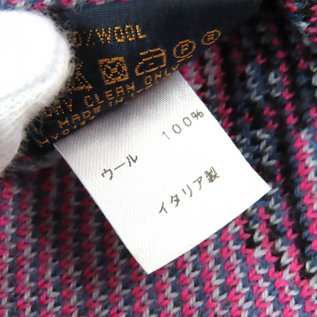 LOUIS VUITTON Knit cap M73898 Main: 100% wool Black Pink Blue Gray type Bone Giant mens Used Authentic