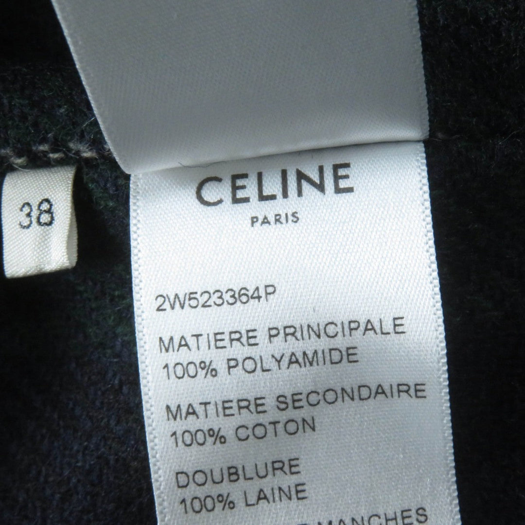 CELINE Jacket 2W523364P Main: 100% nylon, Part: 100% cotton, Lining: 100% wool, Sleeve lining: 100% rayon, Filling: 100% polyester black Women 38 Used Authentic