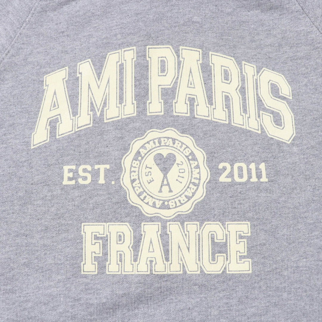 AMI Paris Hoodie USW210.747 cotton gray Women S Used Authentic