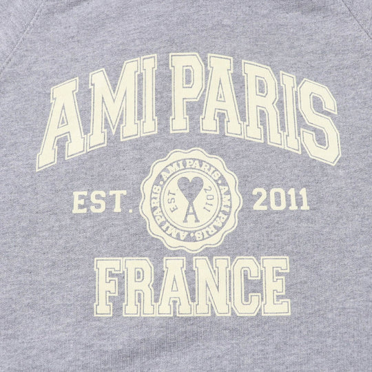 AMI Paris Hoodie USW210.747 cotton gray Women S Used Authentic