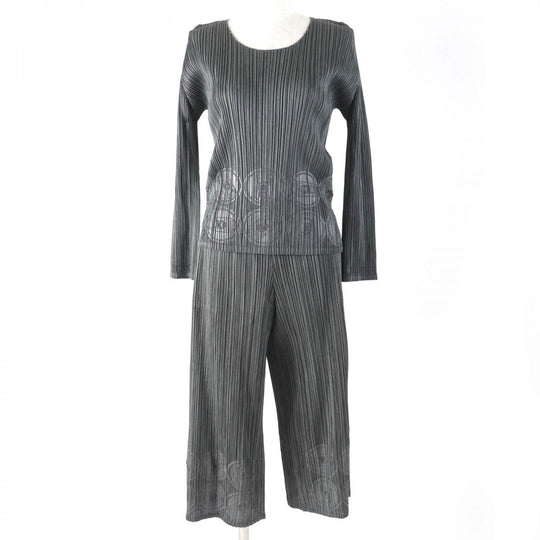 PLEATS PLEASE setup PP83-JK721 PP83-JF723 Main: 100% polyester gray Women Used Authentic